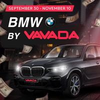 VAVADA Casino uruchamia turnieje, w których można wygrać 5 nowych samochodów BMW!