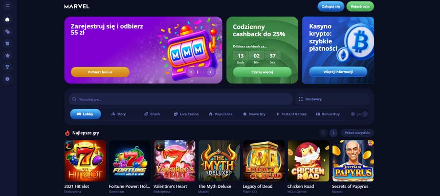 casino 55 zł Bonus Bez depozytu za rejestrację