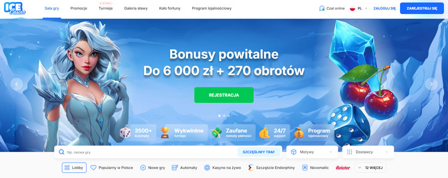 50 Darmowych Spinów Bez Depozytu za Rejestrację w Ice Casino