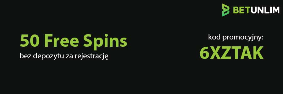50 Free Spins Bez Depozytu w BetUnlim