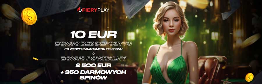40 zł Bonus Bez Depozytu za rejestrację w Fiery Play