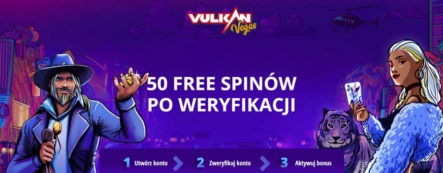 50 Free Spins No Deposit PL for registration in Vulkan Vegas Casino