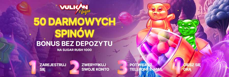 50 Free Spins No Deposit PL for registration in Vulkan Vegas