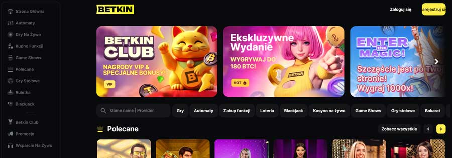 50 Darmowe Spiny Bez Depozytu w Betkin Kasyno