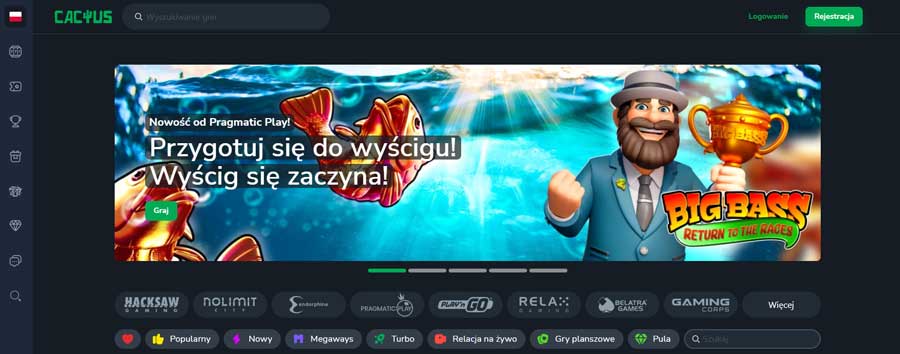 150 Darmowy Spiny - Bonus Bez Depozytu w Kasyna Cactus