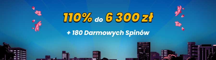 WildTokyo: 6 300 zł + 180FS za Pierwszą Wpłatę