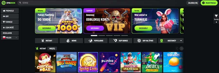 SpinGreen-Wyjątkowa okazja na start z 50 darmowymi spinami